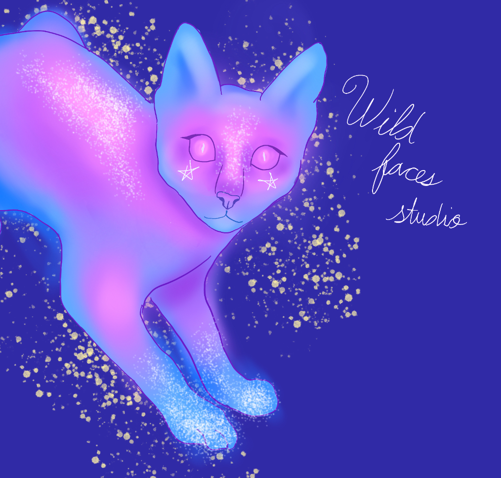 Wild Faces Studio - Cosmic Cat Logo